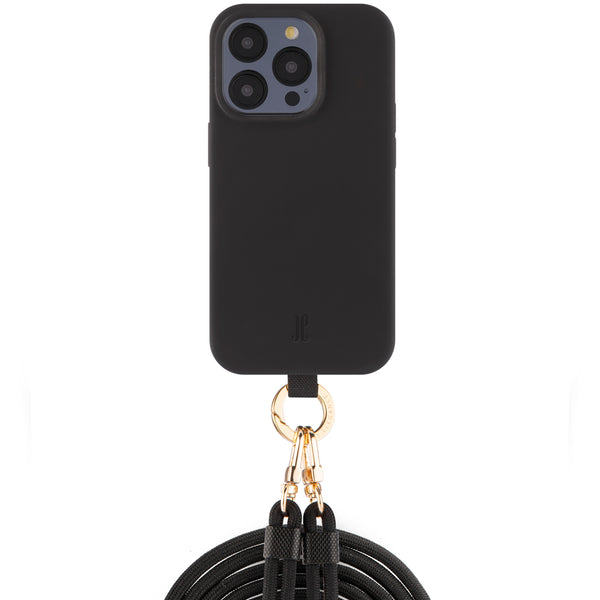 2in1 iPhone Hülle Elite für MagSafe mit Kordel I elegantes Schwarz